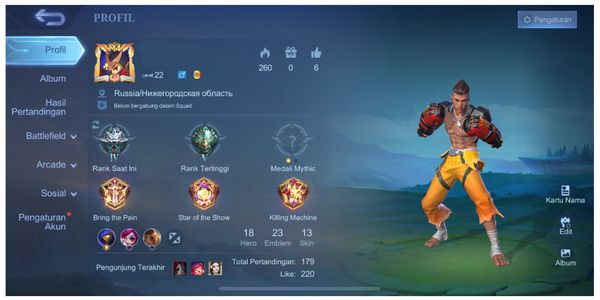 MOBILE LEGENDS MMR HIGH SMURF ACCOUNT