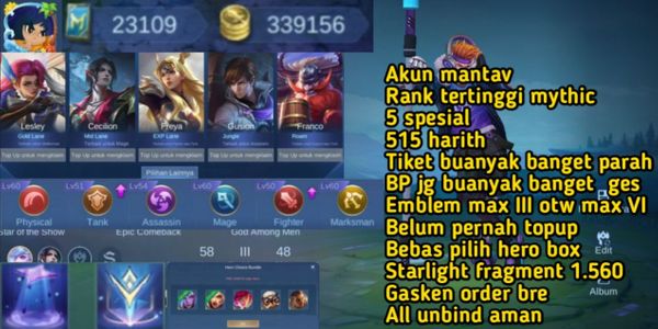 94. akun mantav ges - tiket & bp melimpah parah - all unbind aman