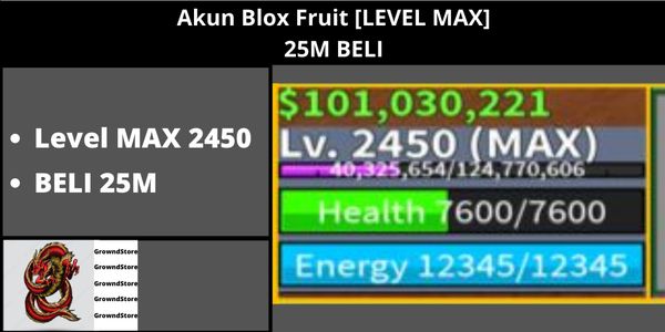 Blox Fruit Account [MAX LEVEL] 25M BUY