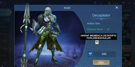 Buy Skin Decapitator (Elite Skin Moskov) Mobile Legends 2362424 | itemku