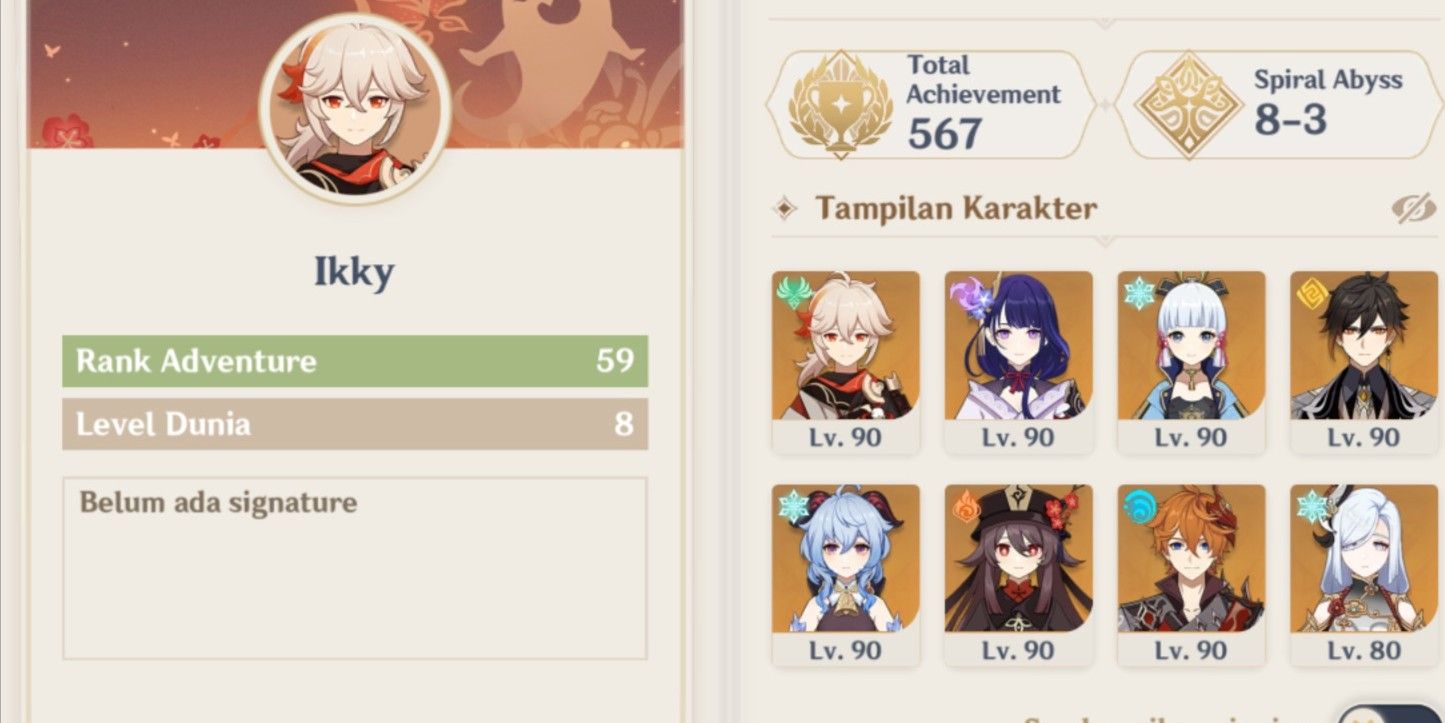 Beli Akun AR 59 ENDGAME WELL BUILD MURAH Genshin Impact Terlengkap dan