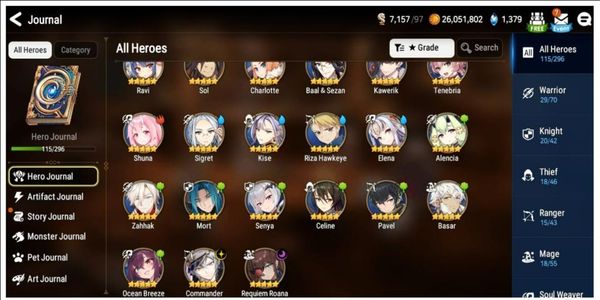 [GLOBAL/IOS/Android] 2 ML Pavel & Roana | Shuna, Kise, Elena, Alencia, Zahhak | NAT5 22 Heroes #G79