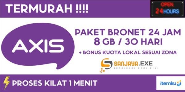 Paket BRONET Kuota 24 Jam 8 GB (30 Hari)