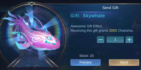 Gift: Skywhale 20 Diamonds