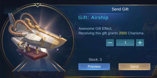 Gift: Airship 20 Diamonds