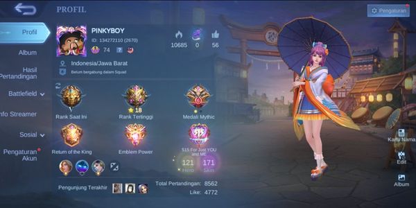Akun GG Hero Lengkap Skin Mewah Harga Murah - Full Starlight + Annual