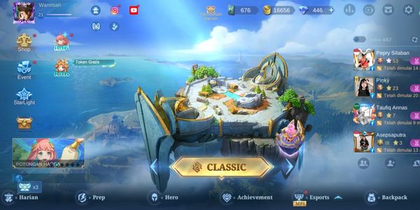 Rank Warrior Savage Classic Account 300+ Favorite Assassin Heroes