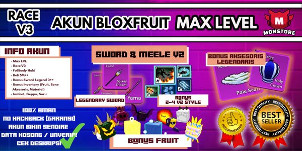Blox Fruit Account [Level MAX][V2 Fighting Style](Unverified)