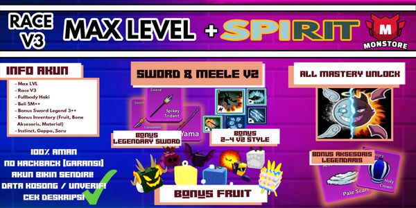 Blox Fruit Account {SPIRIT} [Level MAX] (Unverified)
