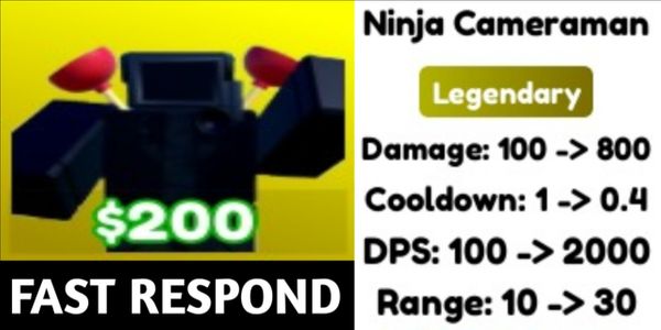 Ninja Cameraman | Toilet Tower Defense
