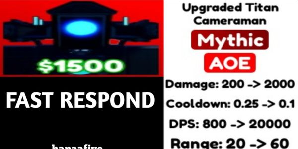 Upgraded Titan Cameraman (Mythic) | Toilet Tower Defense
