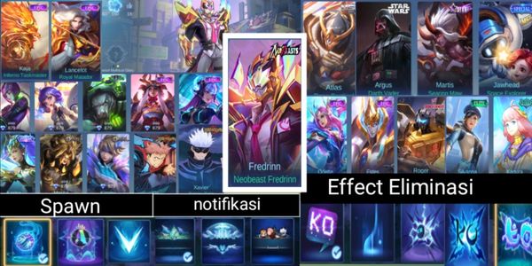 Mobile legends skin account skin jujutsu kaisen gojo satoru itadori yuji epic odette limited darth vader MSc Atlas Etc
