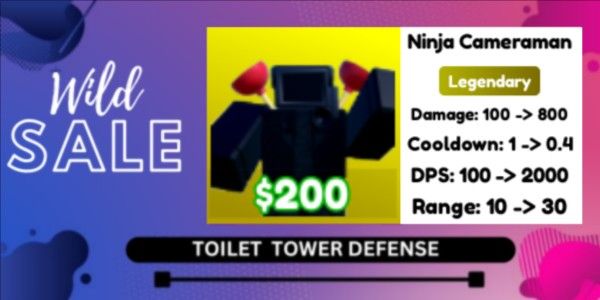 [Legendary] Ninja Cameraman - Toilet Tower Defense