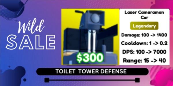 [Legendary] Laser Cameraman - Toilet Tower Defense