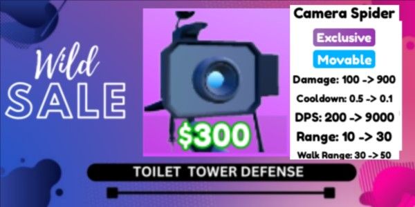 [New Exclusive] Camera Spider - Toilet Tower Defense