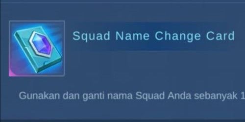 Squad Name Change Card
