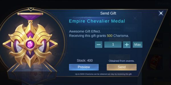 Empire Chevalier Medal
