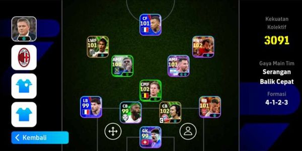 Akun eFootball M Salah Blitz Curler x POTW Booster GG x Pelatih Booster Murah