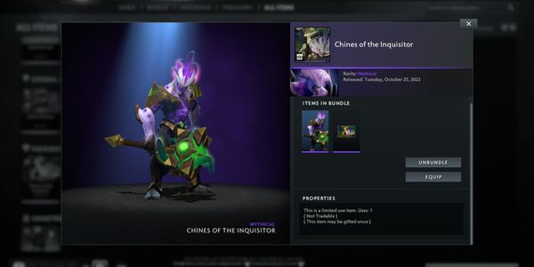 Chines of the Inquisitor (Faceless Void Set) Collector Cache TI11