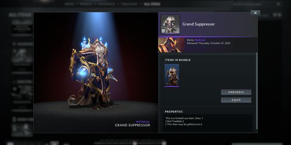 Grand Suppressor (Bundle Silencer Diretide 2022 Collector's Cache)