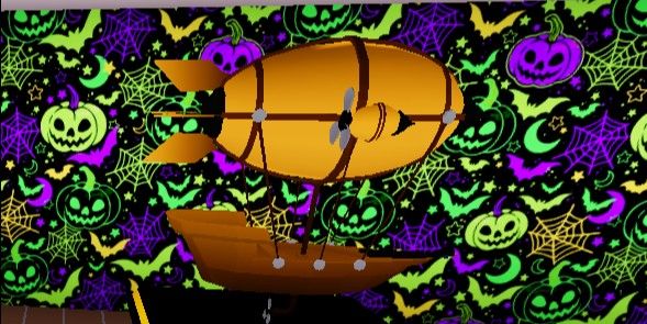 Golden Air Ship #454 (Rideable for 2 people)