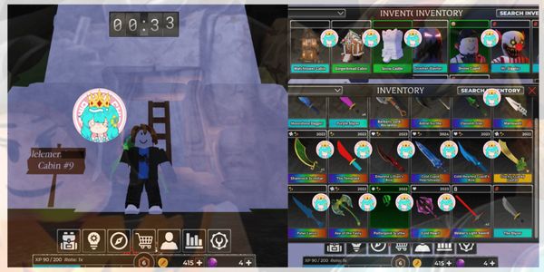 Akun Roblox Polosan STK Survive The Killer Inventory Rame Cabin Knife Killer