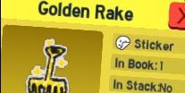 Golden Rake Sticker