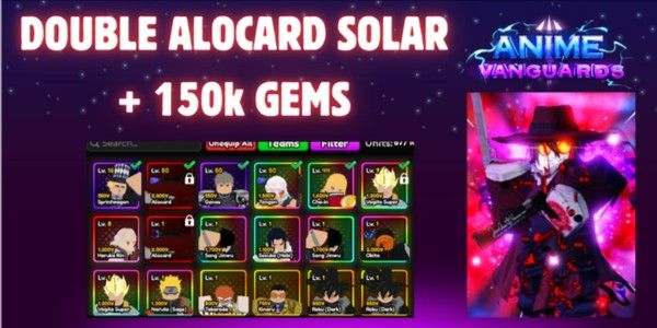 [ANIME VANGUARD] SOLAR ALOCARD / ALUCARD DOUBLE (150K GEMS) (DATA POLOS)