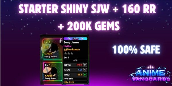 AKUN STARTER SHINY SJW (200K GEMS + 160 REROLL) (DATA POLOS)
