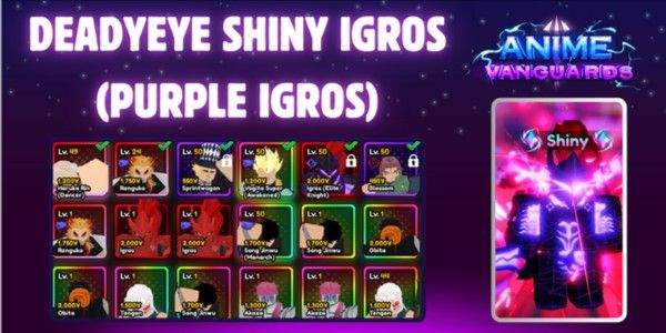 [ANIME VANGUARD] SHINY DEADYEYE IGRIS / IGROS + RENGOKU (DATA POLOS)