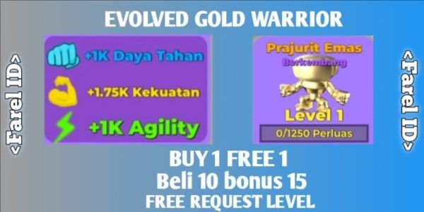 Evolved Gold Warrior - Muscle Legends