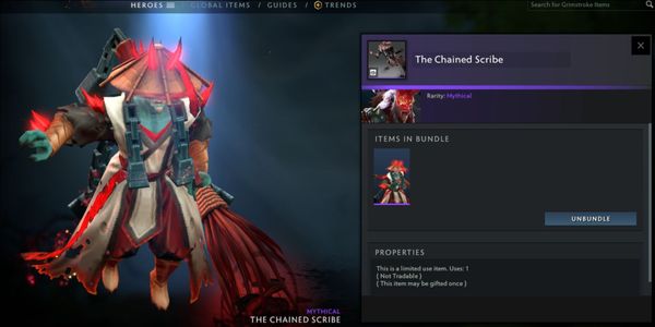 The Chained Scribe (Grimstroke Set Aghanim's 2021 Collector's Cache)