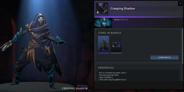Creeping Shadow Phantom Assasin Bundle (The International 2016 Collector's Cache)