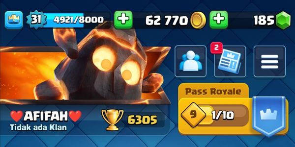 akun Clash royale berkualitas murah!!
