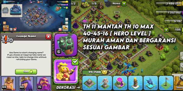 TH 11 ã…¤ FORMER TOWN HALL 10 MAX ã…¤ ACCORDING TO THE PICTURE ã…¤ SAFE WITH GUARANTEE