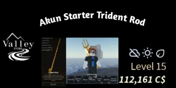 Akun Level 15 | Trident Rod | 100K C$ -Fisch RBL (Baca Deskripsi)