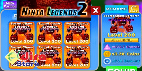 Secret Chaos Sorcere - Evolved MYSTIC STORM Level 200 - Ninja Legends 2