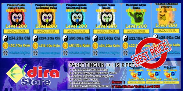 Penguin Pack ++ VORTEX ELITE Level Max [200] - Ninja Legends
