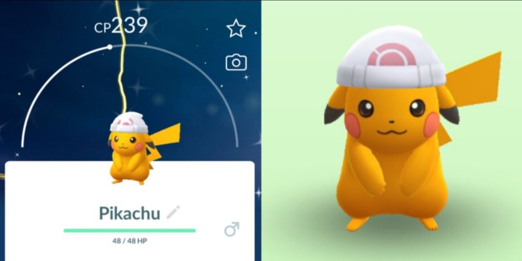 Pikachu Wearing Pokemon Go Ash Hat Pikachu Pikachu With Ash Cap