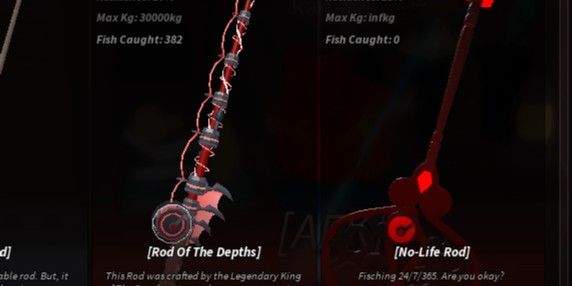 Account level 500 (Max) Money 45M (Money) No-Life Rod, Aurora Rod, Mythical Rod, Rod Of The Depth Relic a lot of money 45M (Plain DATA)