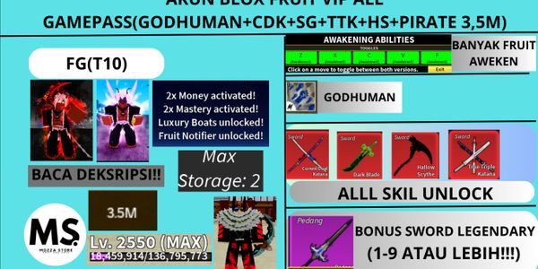 AKUN VIP  5 GAMMEPAS(DARKBLADE) HUMAN CYBORG FG
