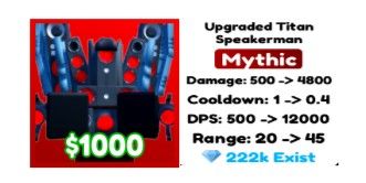 (MYTHIC) Upgraded Titan Speakerman - UTS