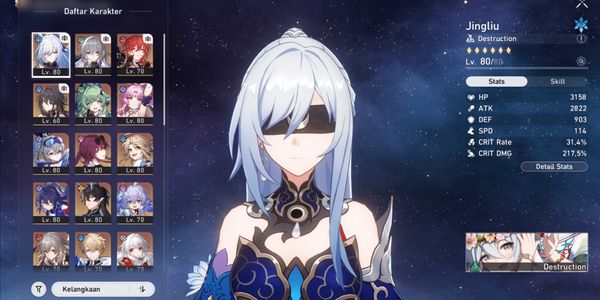 [TL69 Endgame Account] Jingliu + DanhengIL + Selee[LC] + Kafka[LC] + Ruan Mei + Dr.Ratio + Silver Wolf + Fuxuan + HuoHuo + BronyaE1[2LC]
