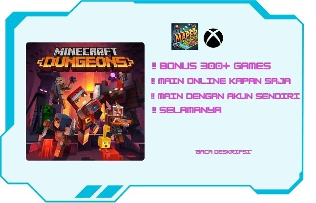 Minecraft Dungeons + 300 GAME BERBAYAR SELAMANYA | Microsoft Account | FULL ACCESS