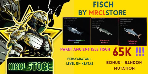 PAKET ANCIENT ISLE  ( NEW UPDATE ) | PHANTOM MEGALODON + MOSASAURUS + HELICOPRION