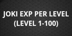 JOKI EXP PER LEVEL (FISCH)[LEVEL 1-100]