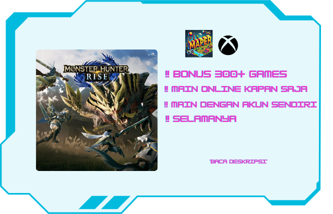 Monster Hunter Rise + 300 GAME BERBAYAR SELAMANYA | Microsoft Account | FULL ACCESS