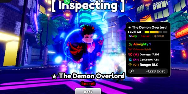 Akun Shiny Almighty Demon Overlord Evo + Gojo Almighty Prodigy + The pro gamer evo requiem + midas touch + Shiny Aether Knight evo