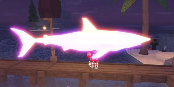 Shiny Aurora Great White Shark Fish RBL