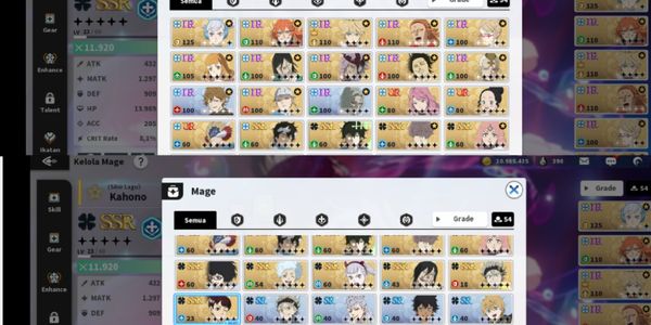 Akun GG 13 LR + 3 UR + 10 SSR & [21 Card Skill SSR]  Log Google Dummy